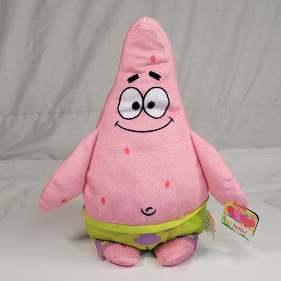 BRAND NEW W/TAGS 12" PATRICK STAR SPONGEBOB NICKELODEON TOY STUFFED PLUSH NWT!!! - Picture 1 of 8